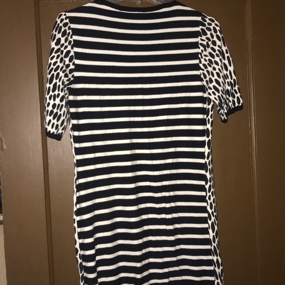 Dot and Stripes Sweater Dress - Picture 3 of 4